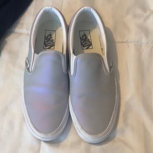 Holographic slip on vans
